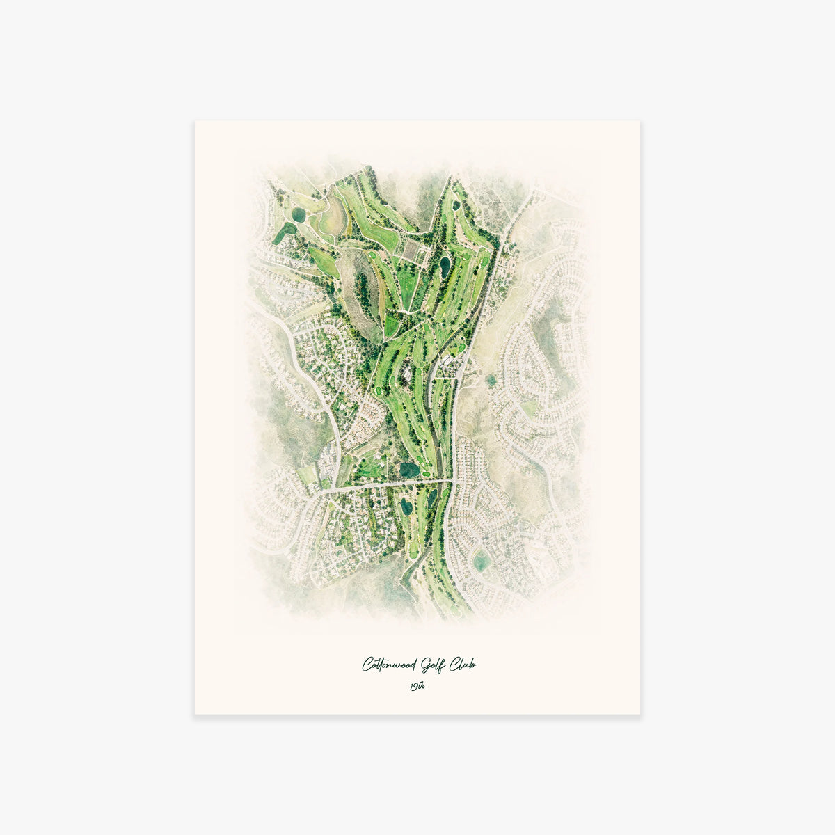 Cottonwood Golf Club printed artwork