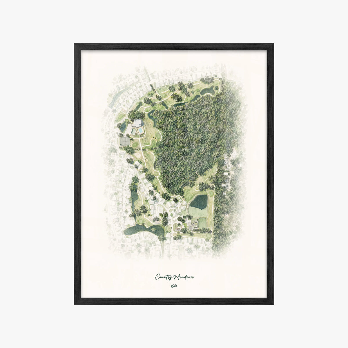 Country Meadows black frame