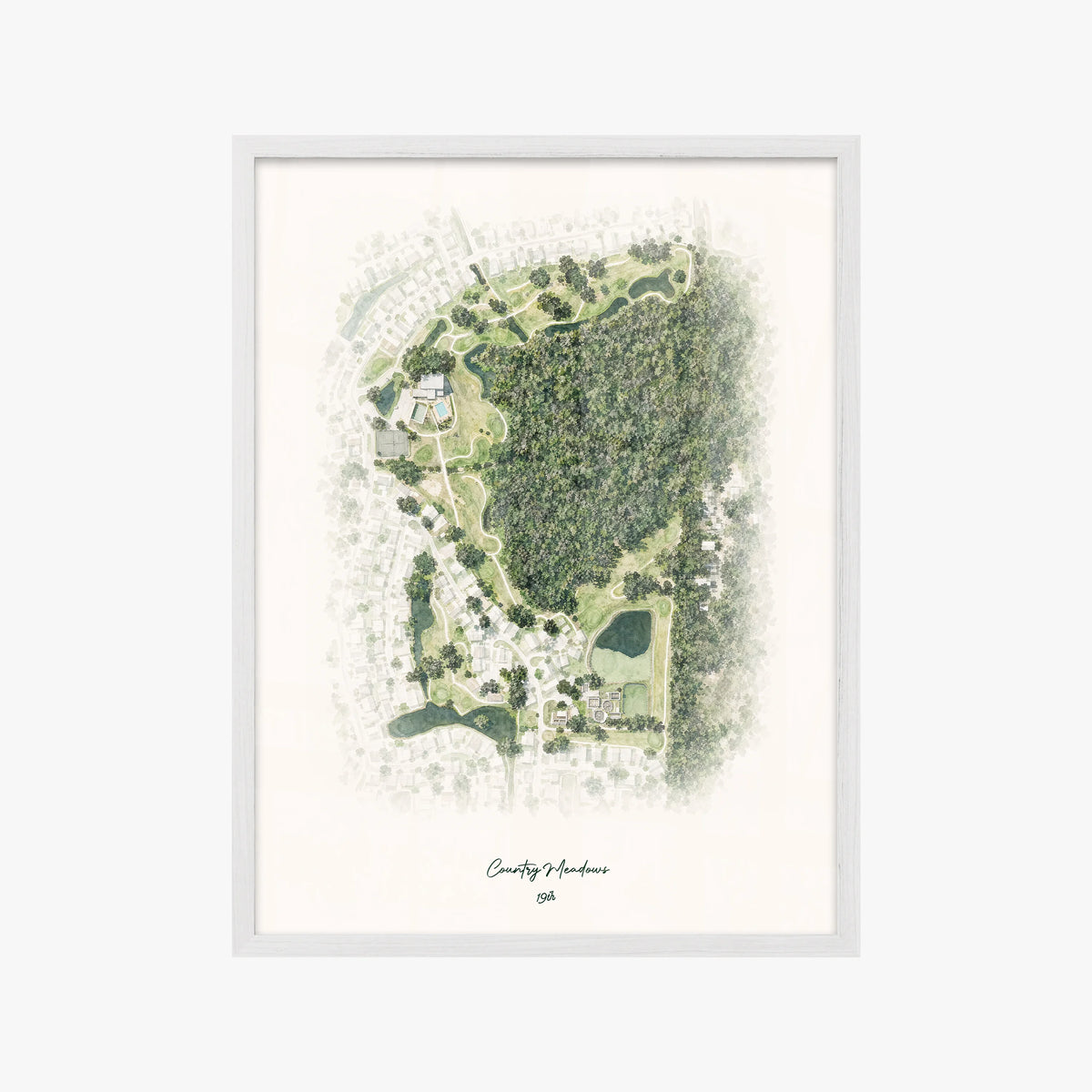 Country Meadows white frame
