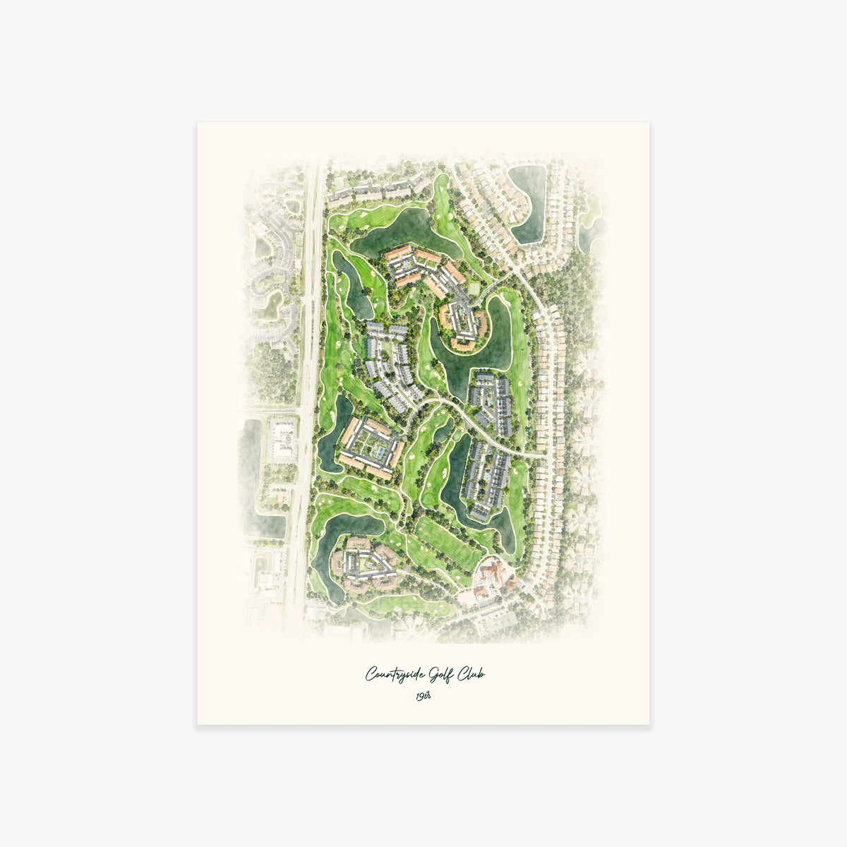 Countryside Golf Club printed artwork