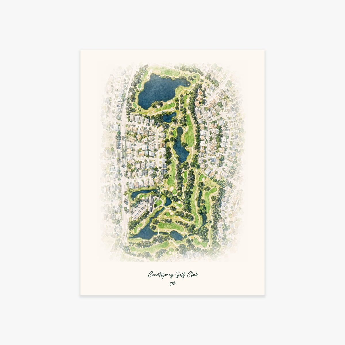 Countryway Golf Club printed artwork
