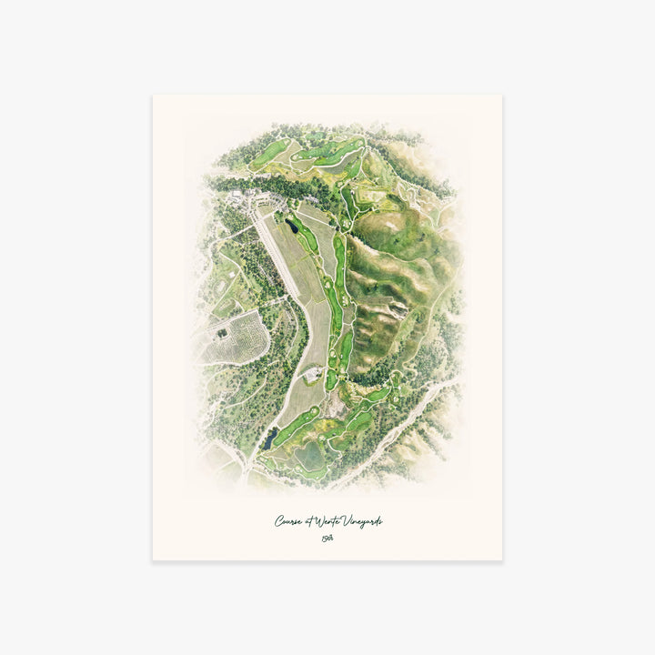 Course at Wente Vineyards printed artwork