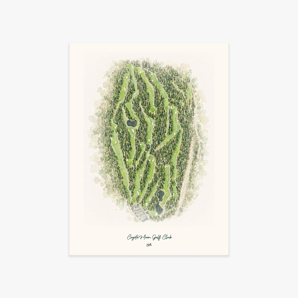 Coyote Moon Golf Club printed artwork