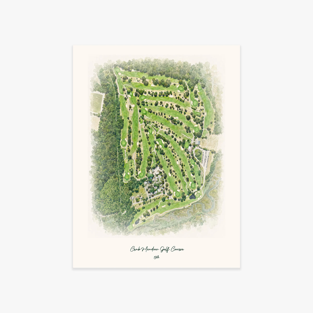 Crab Meadow Golf Course printed artwork