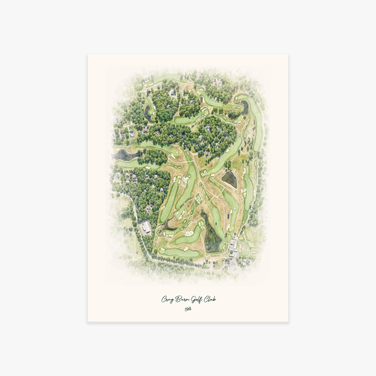 Crag Burn Golf Club printed artwork