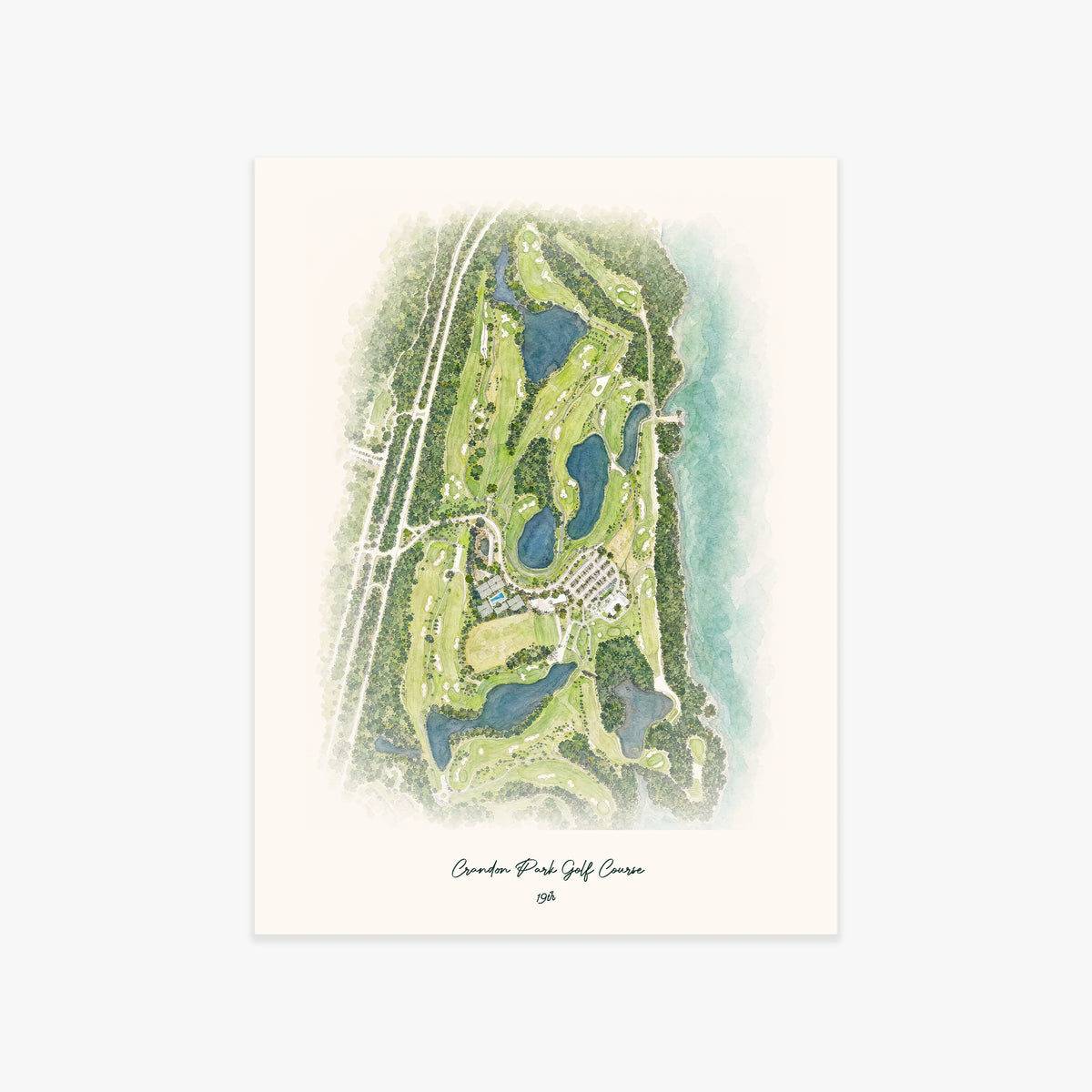 Crandon Park Golf Course printed artwork
