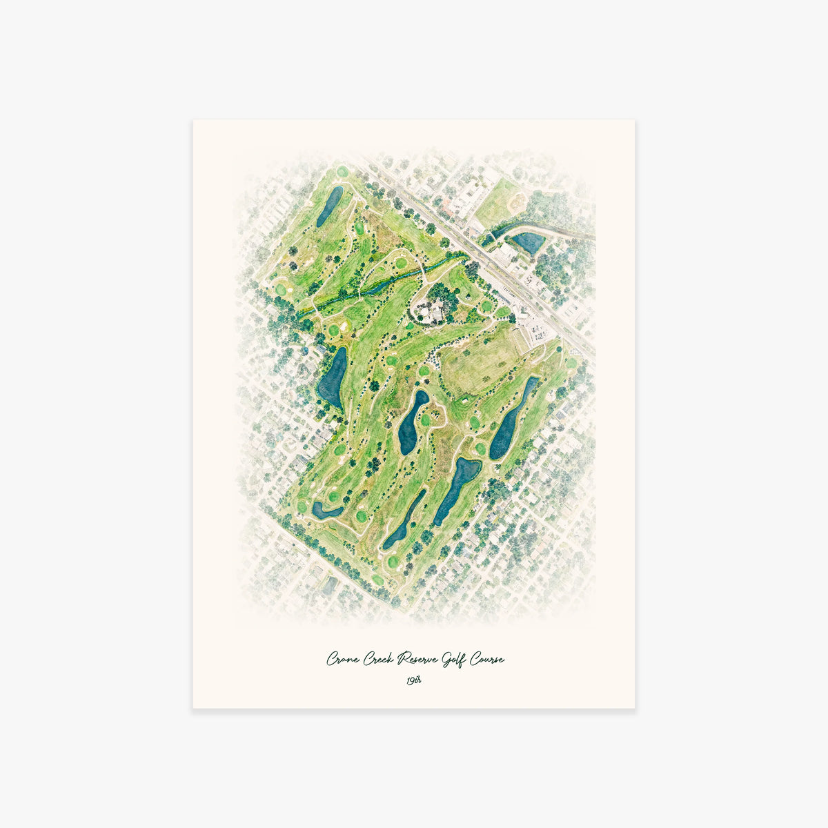 Crane Creek Reserve Golf Course printed artwork