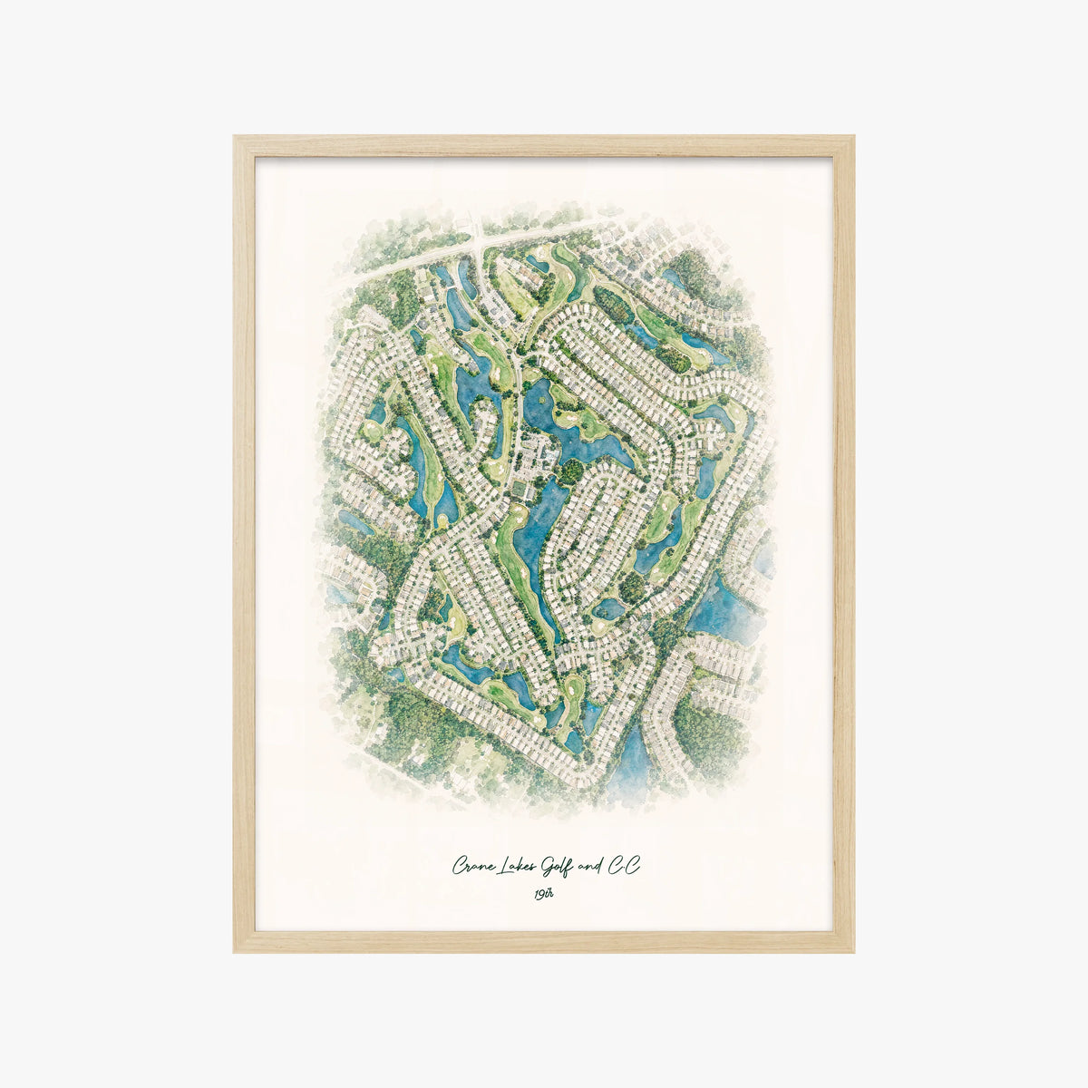 Crane Lakes Golf and C.C wood frame