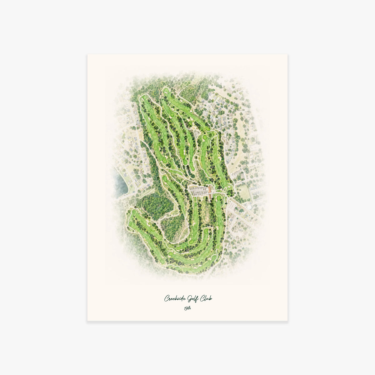 Creekside Golf Club printed artwork
