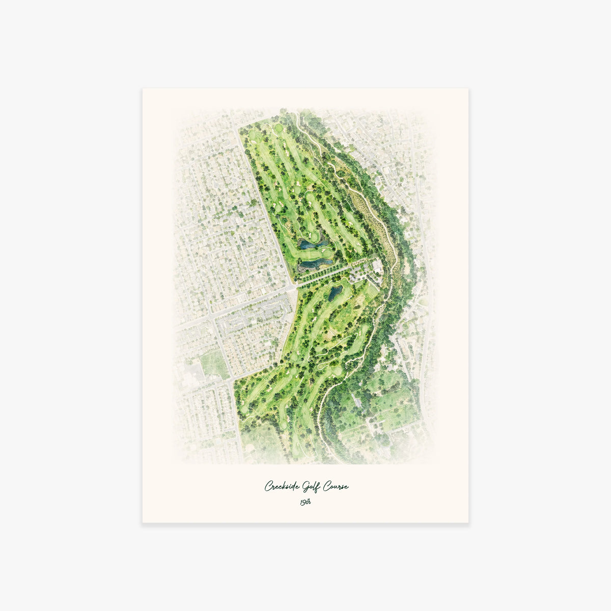 Creekside Golf Course printed artwork