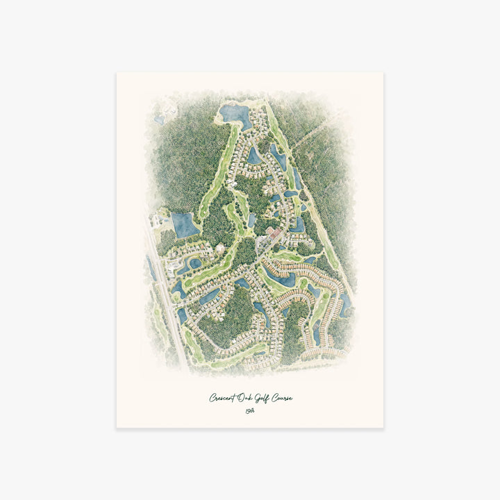 Crescent Oak Golf Course printed artwork