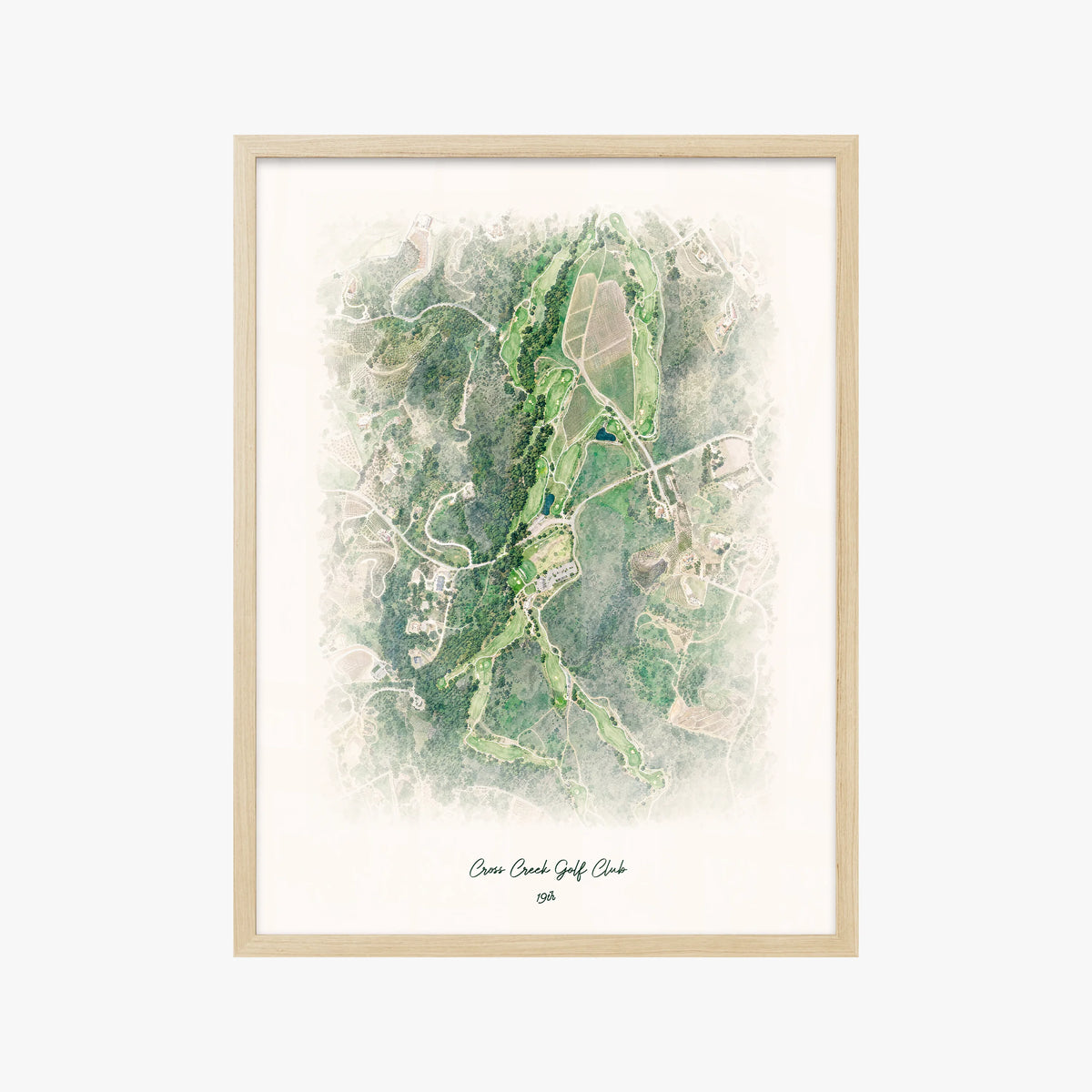Cross Creek Golf Club wood frame