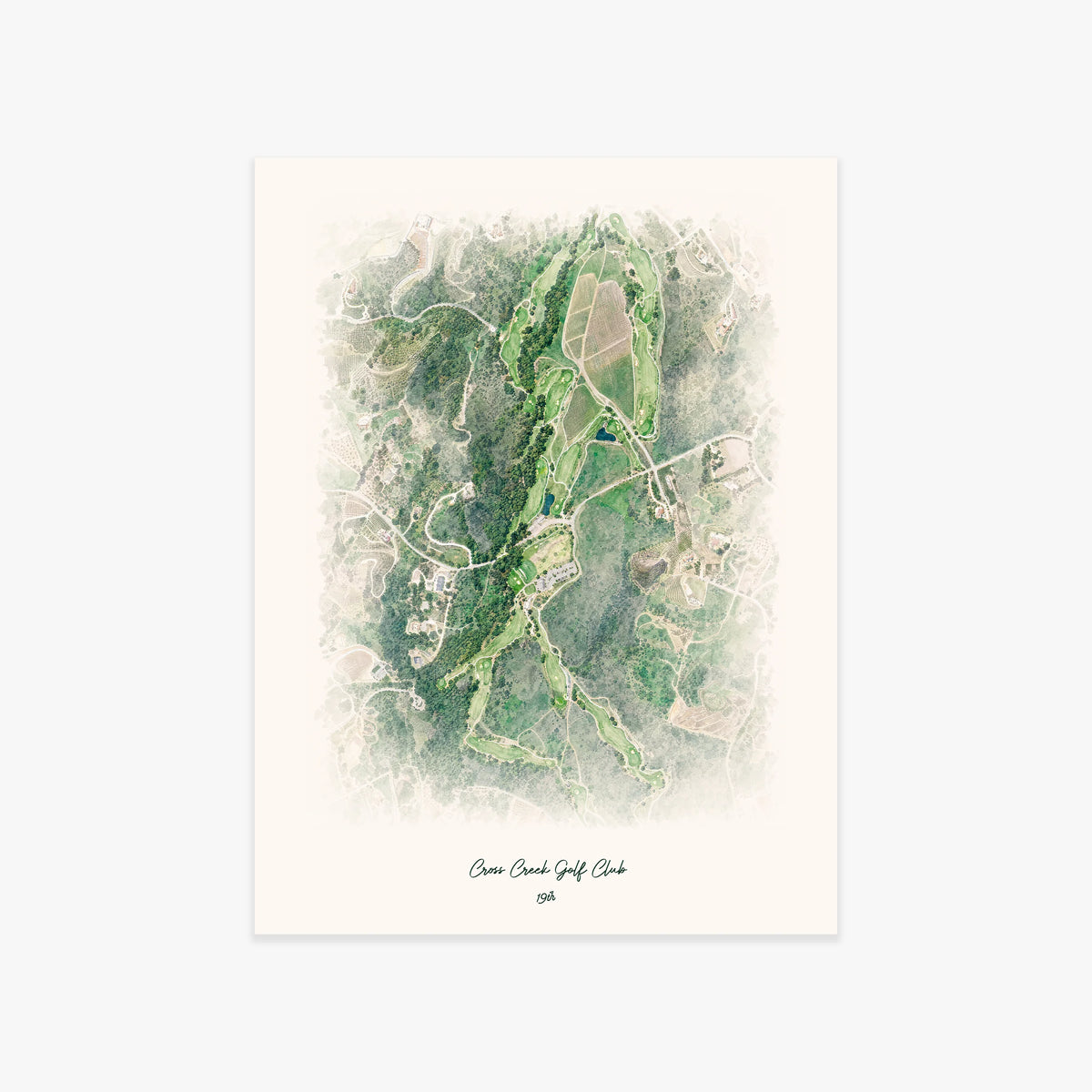 Cross Creek Golf Club printed artwork