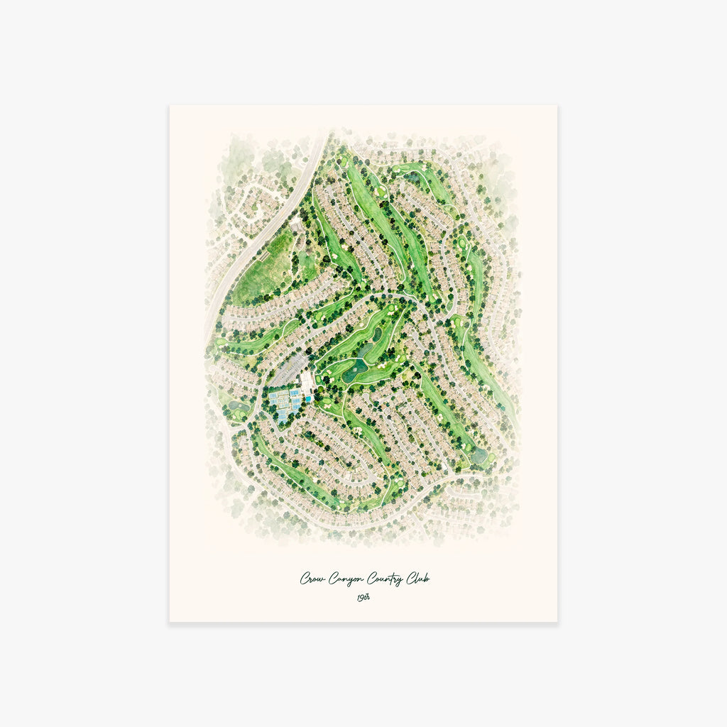 Crow Canyon Country Club printed artwork