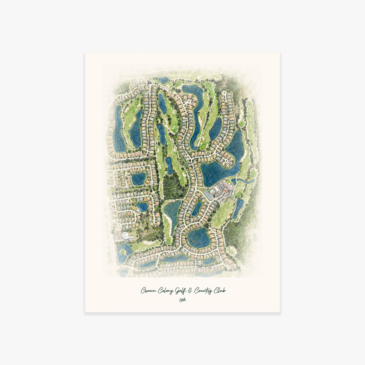 Crown Colony Golf & Country Club printed artwork