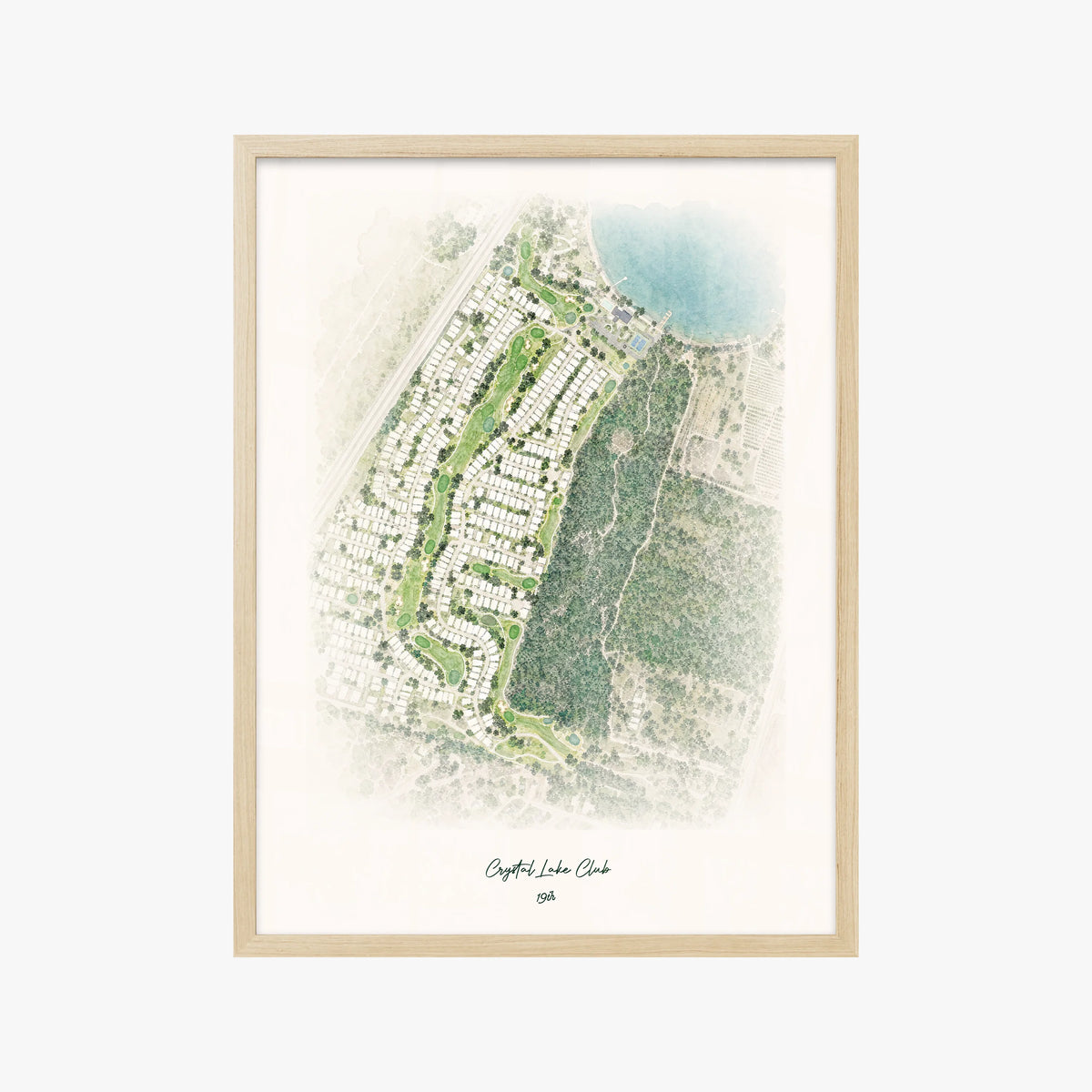 Crystal Lake Club wood frame