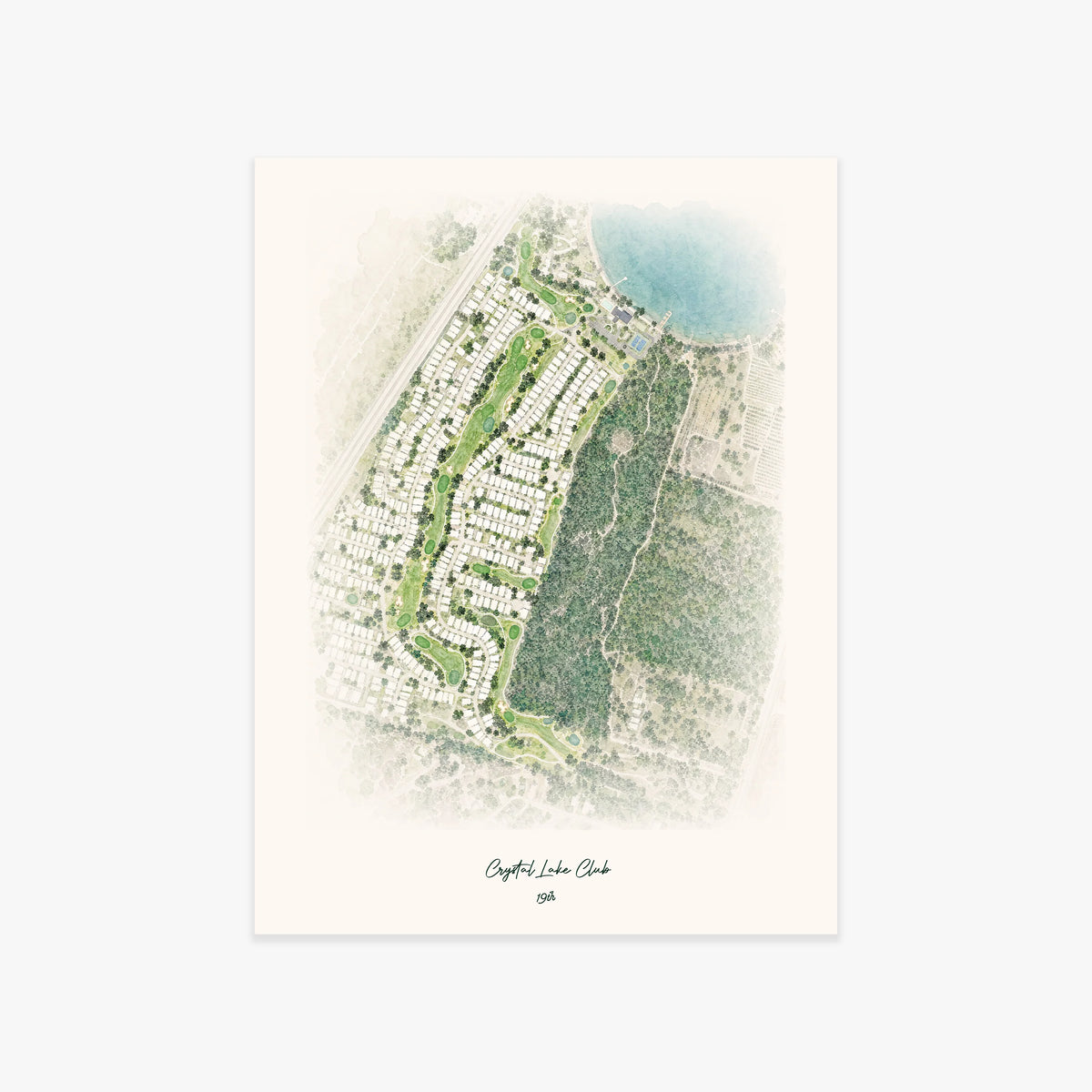 Crystal Lake Club printed artwork