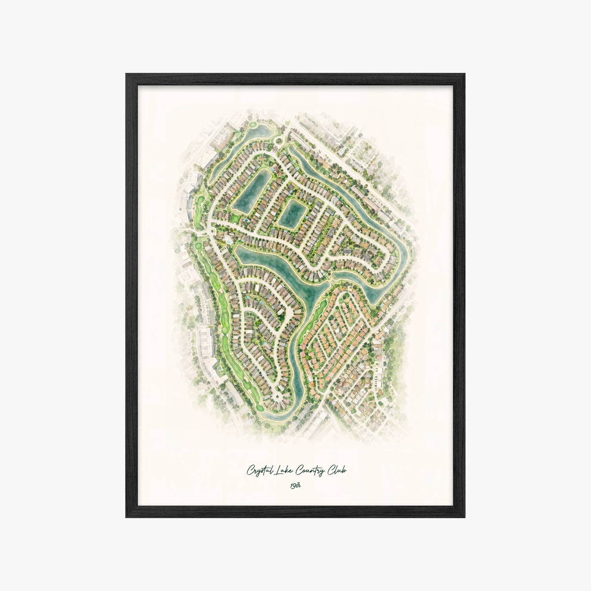 Crystal Lake Country Club black frame
