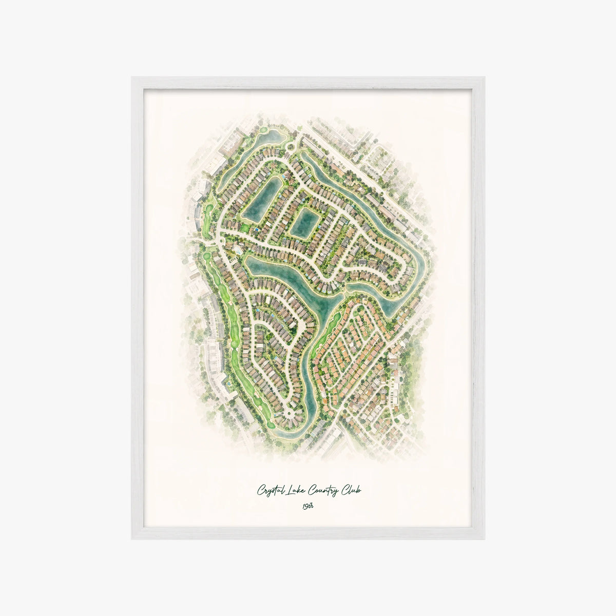 Crystal Lake Country Club white frame
