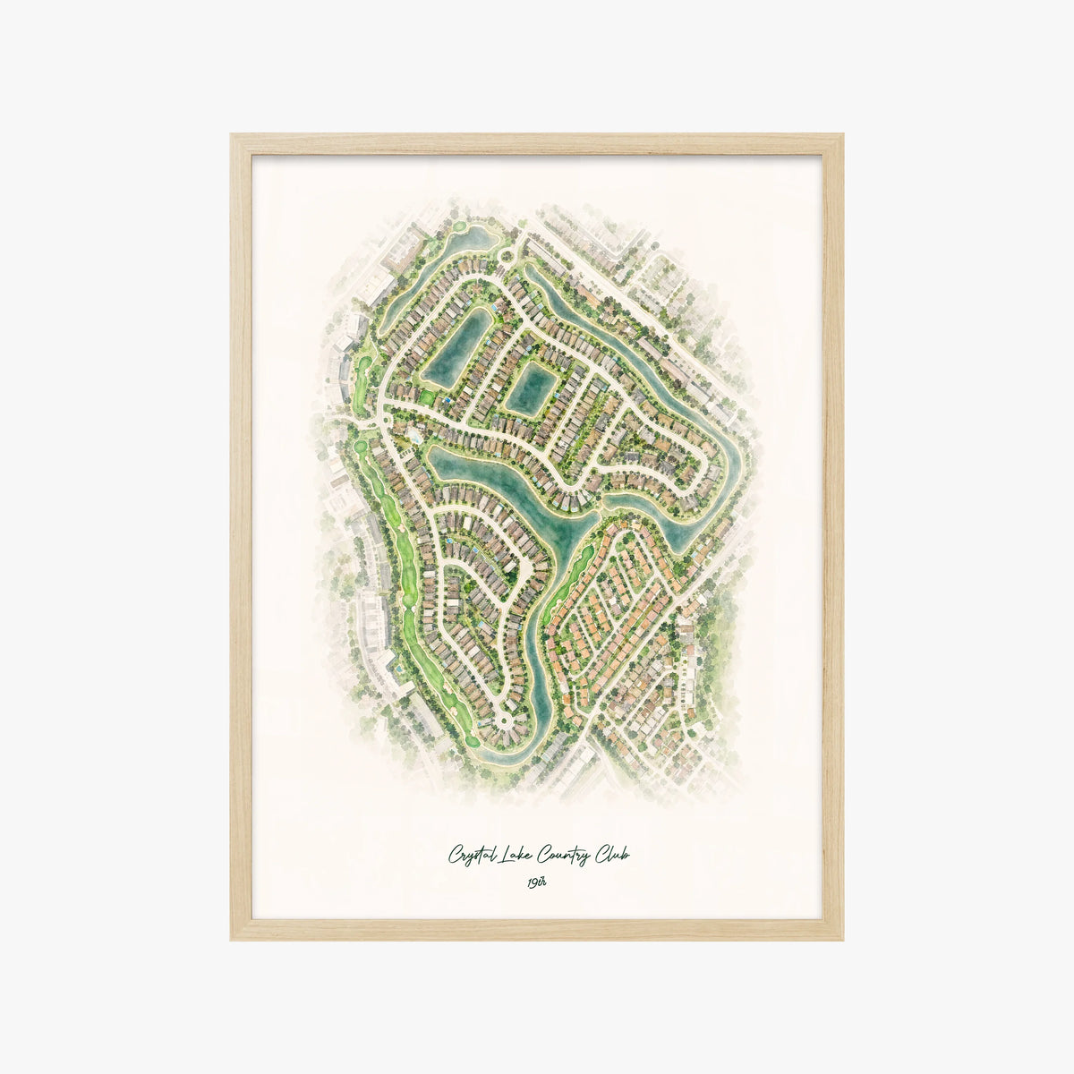 Crystal Lake Country Club wood frame