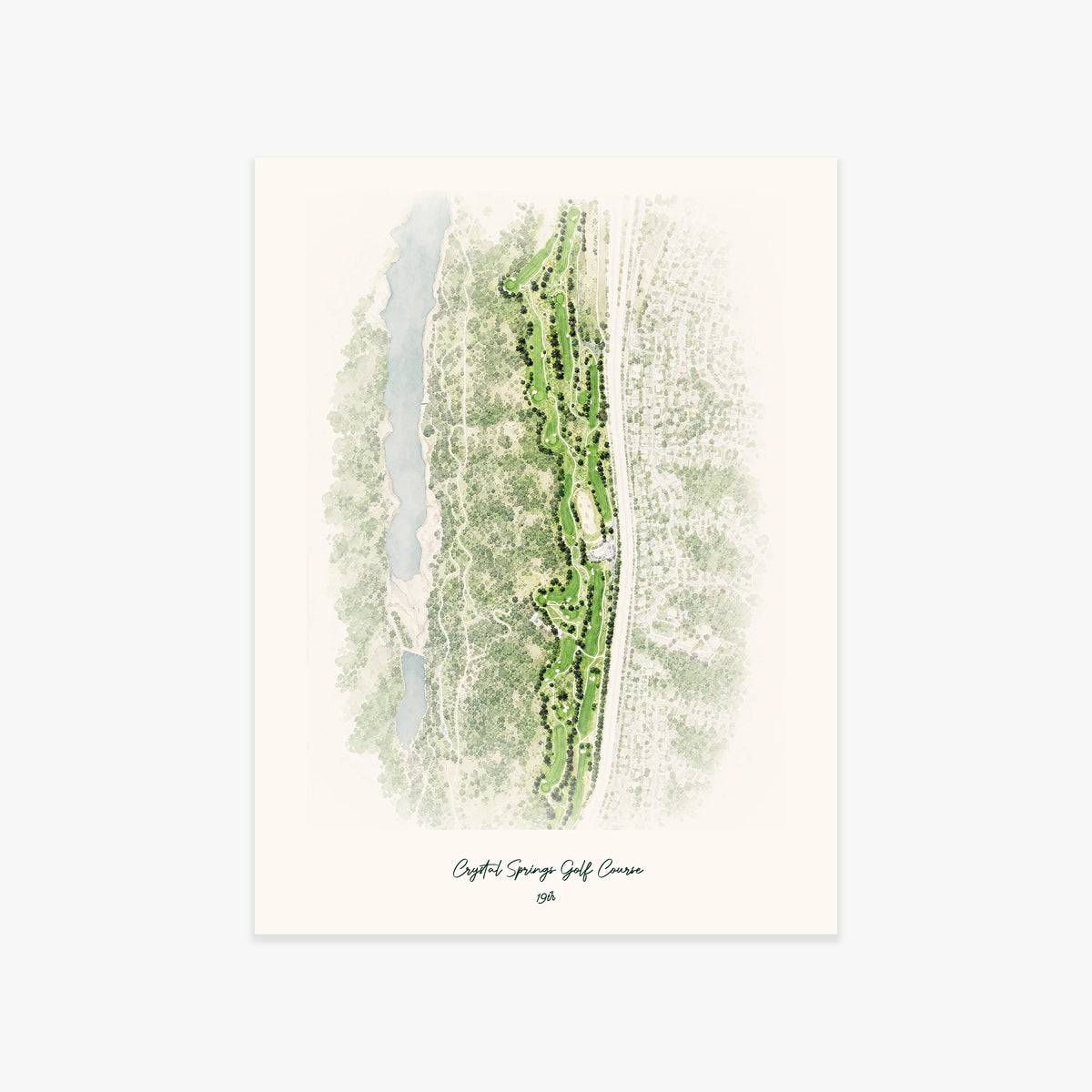 Crystal Springs Golf Course printed artwork