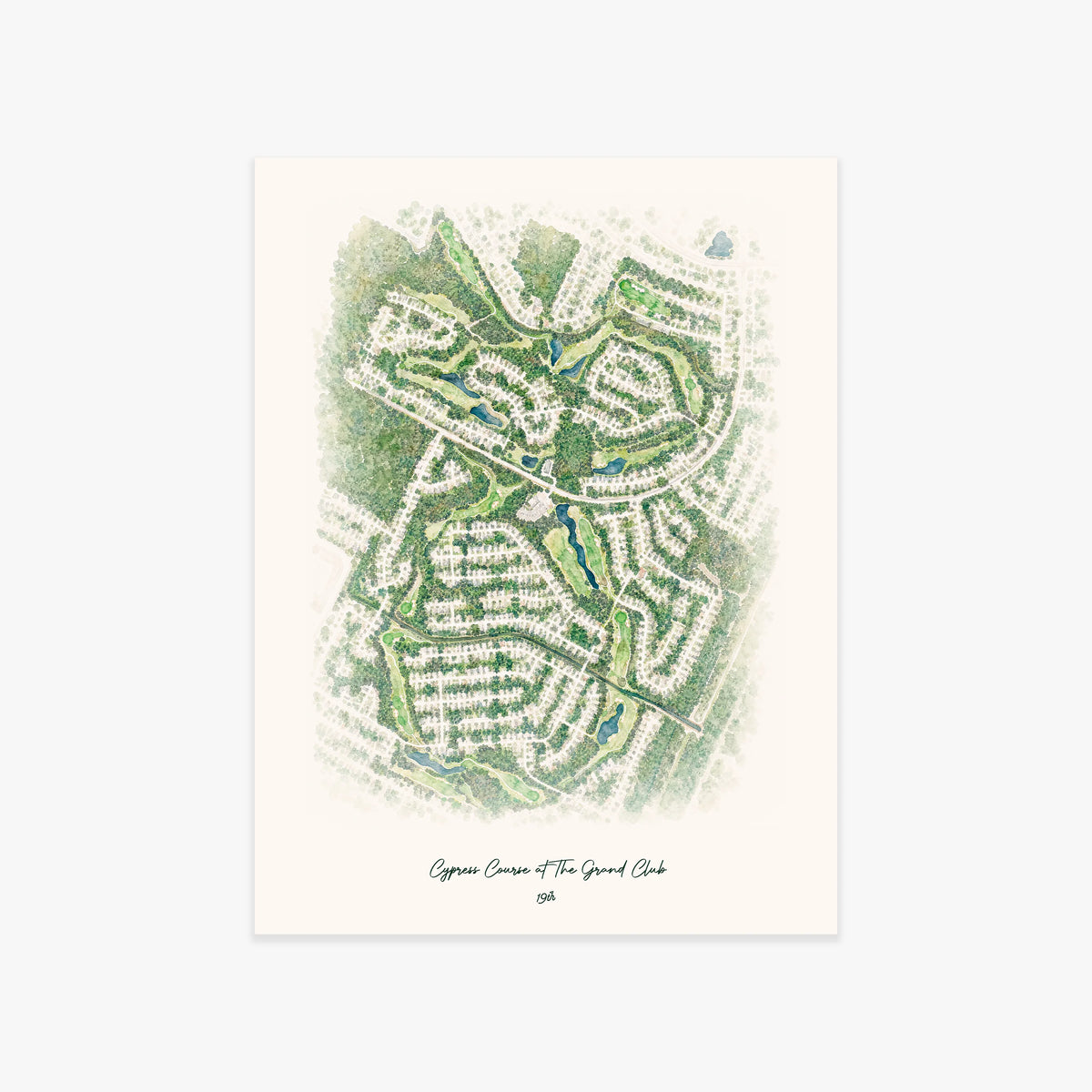 Cypress Course at The Grand Club printed artwork