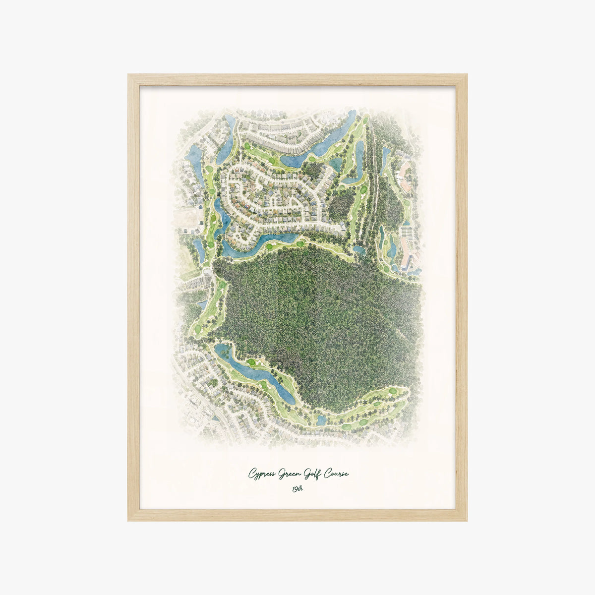 Cypress Green Golf Course wood frame