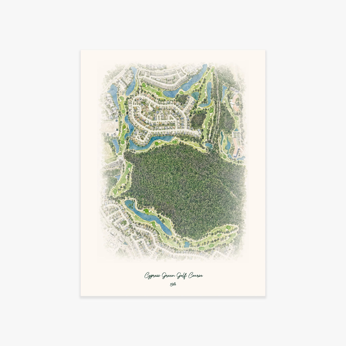 Cypress Green Golf Course printed artwork