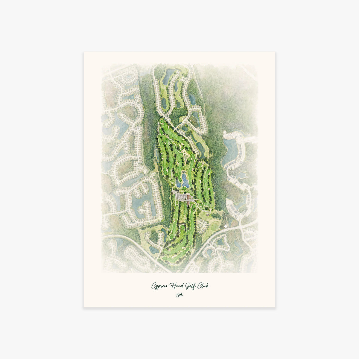 Cypress Head Golf Club printed artwork