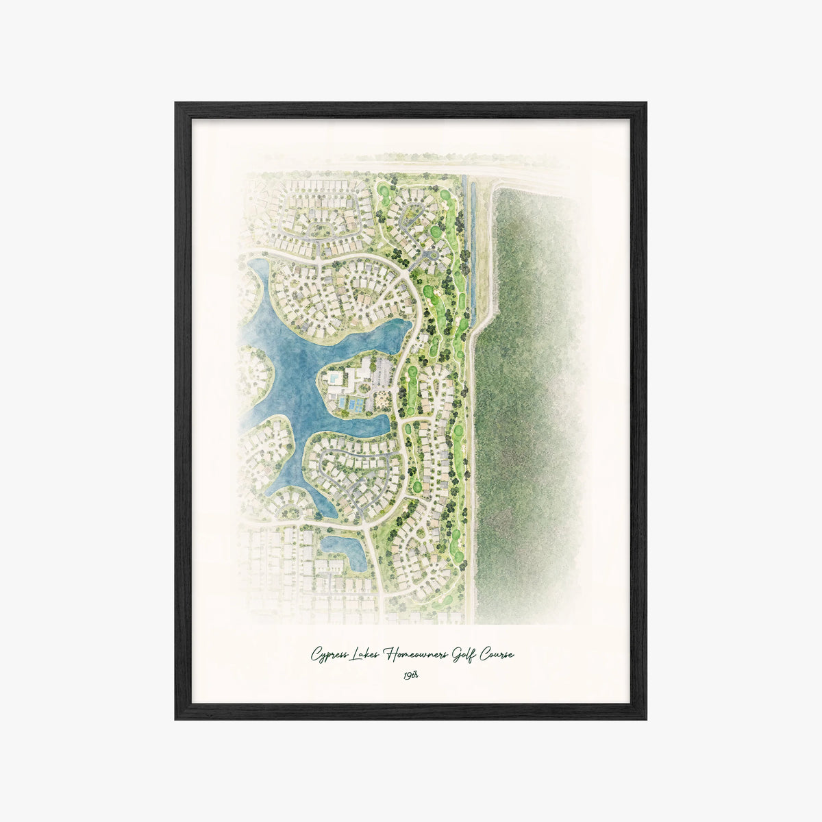 Cypress Lakes Homeowners Golf Course black frame