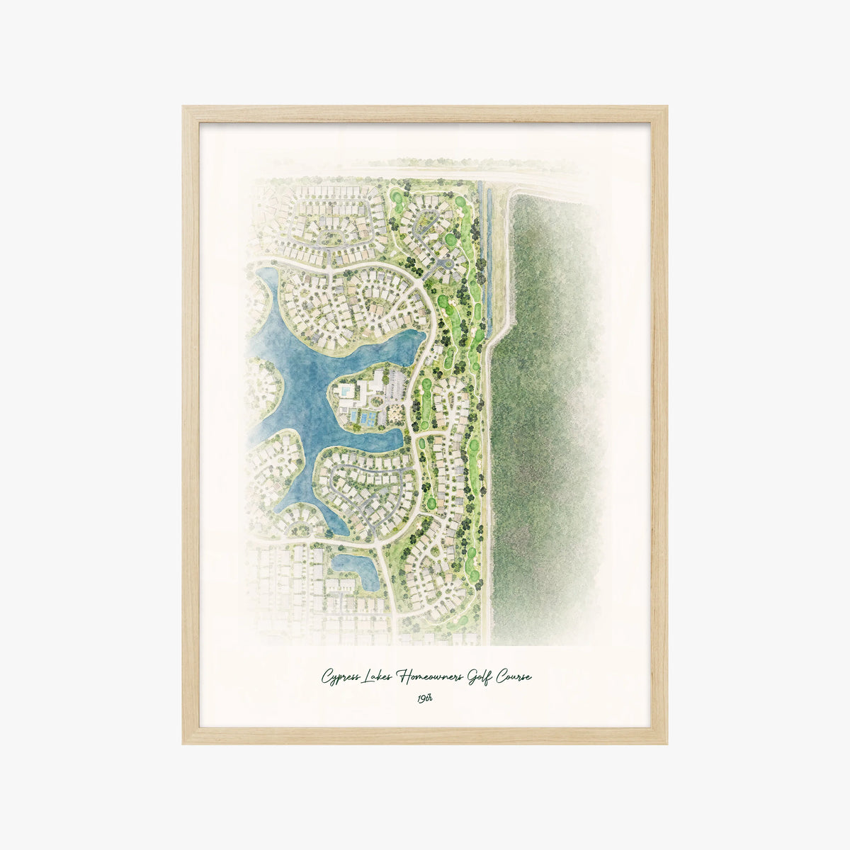 Cypress Lakes Homeowners Golf Course wood frame