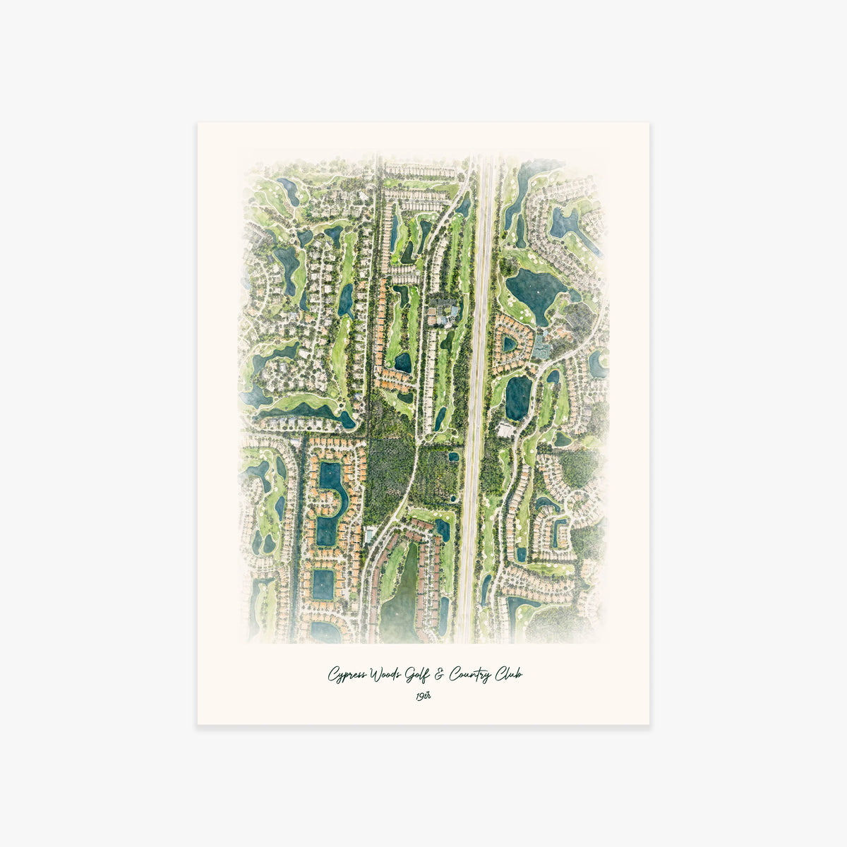 Cypress Woods Golf & Country Club printed artwork