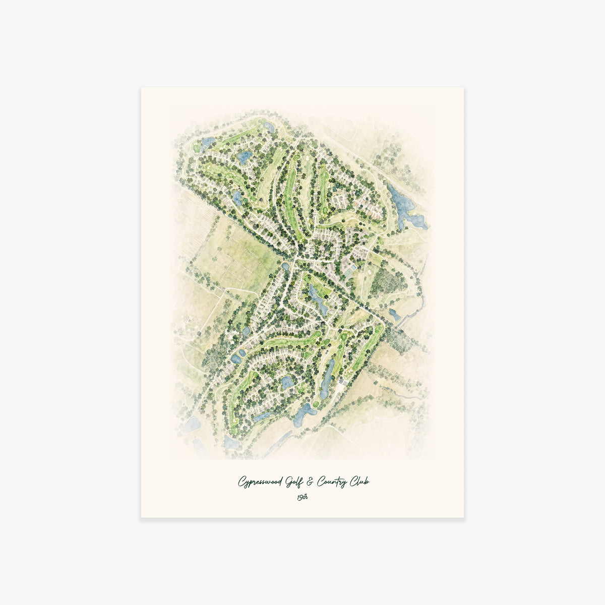 Cypresswood Golf & Country Club printed artwork