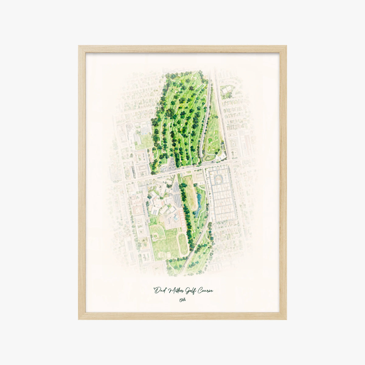 "Dad" Miller Golf Course wood frame