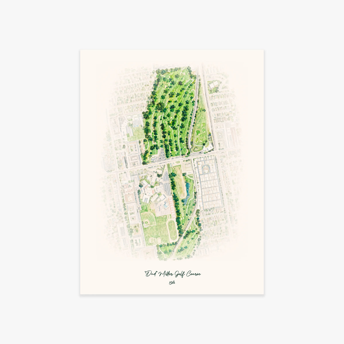"Dad" Miller Golf Course printed artwork