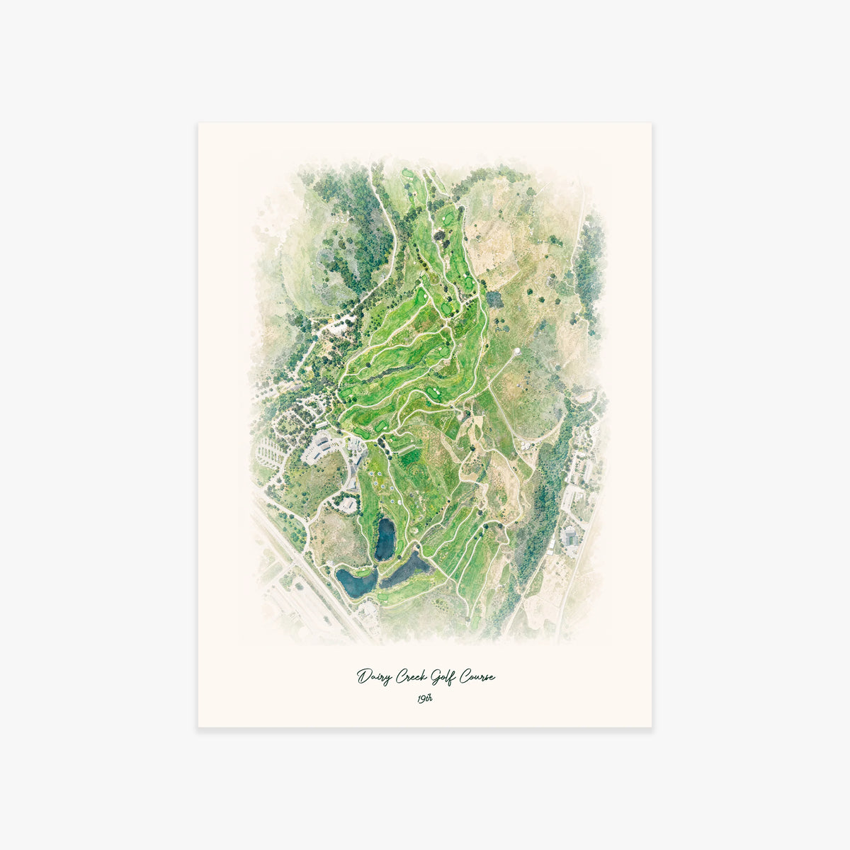 Dairy Creek Golf Course printed artwork