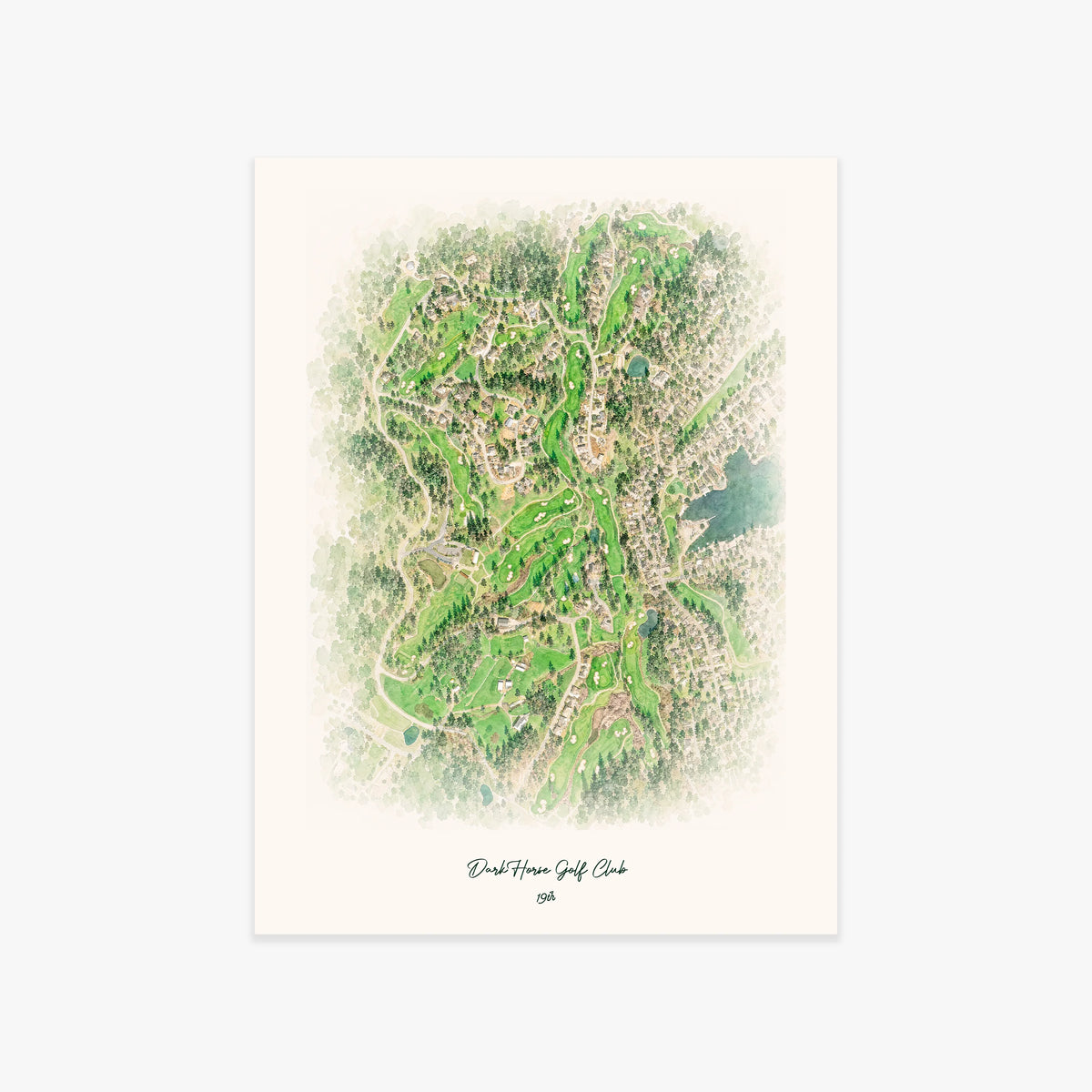 DarkHorse Golf Club printed artwork