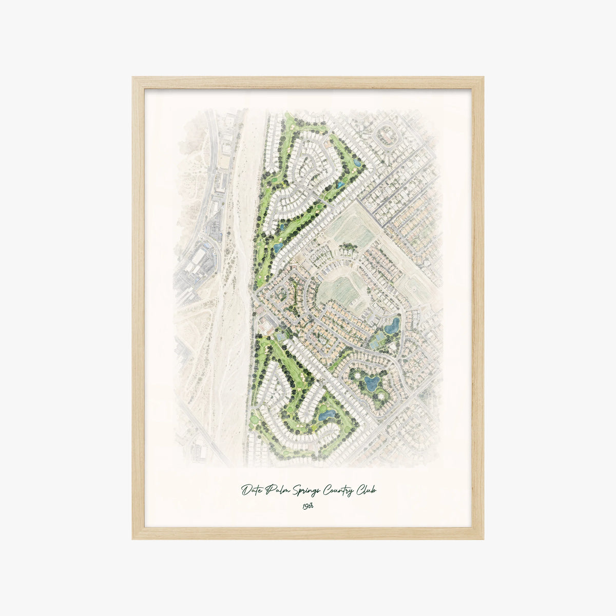 Date Palm Springs Country Club wood frame