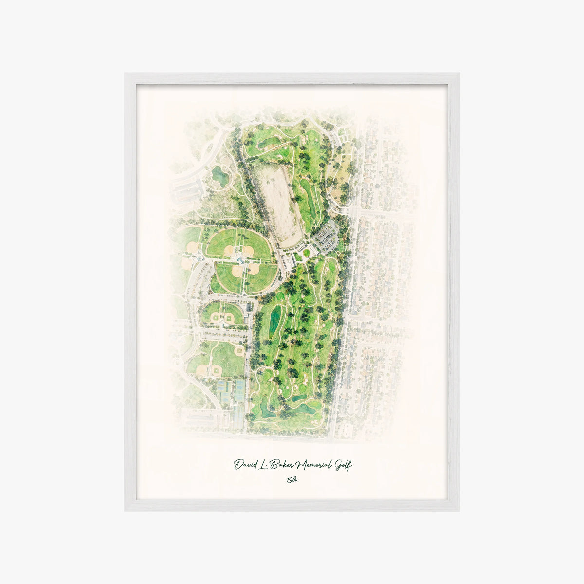 David L. Baker Memorial Golf white frame