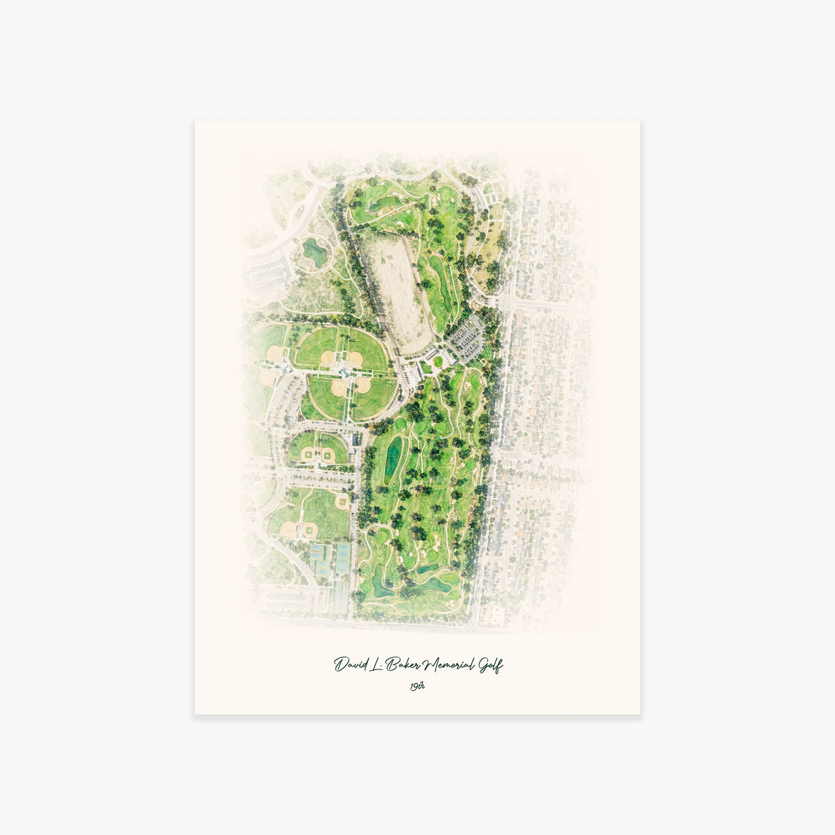 David L. Baker Memorial Golf printed artwork