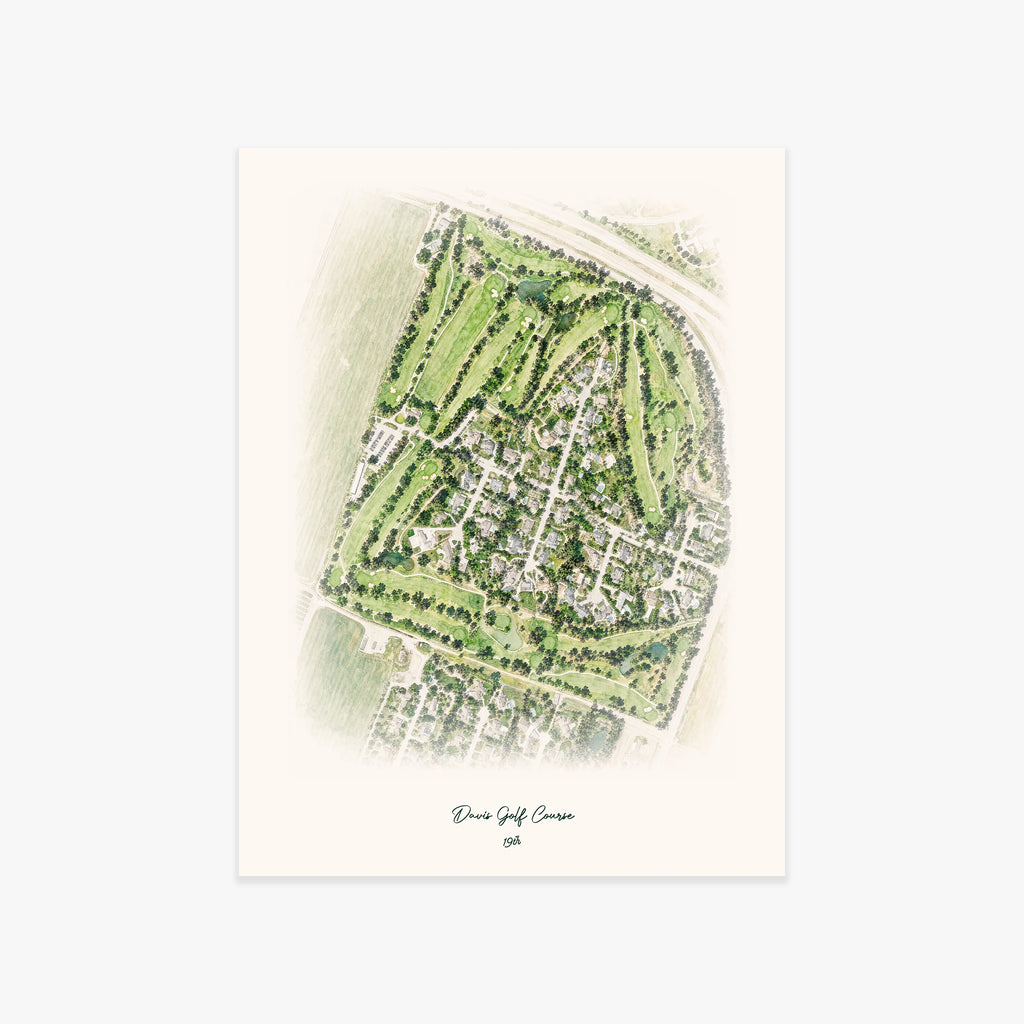 Davis Golf Course printed artwork
