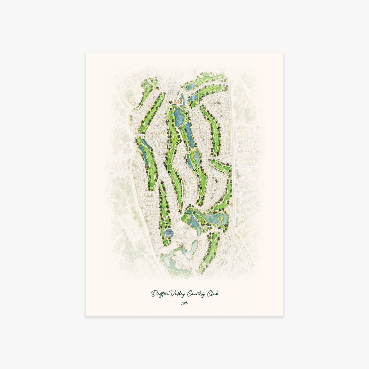 Dayton Valley Country Club printed artwork