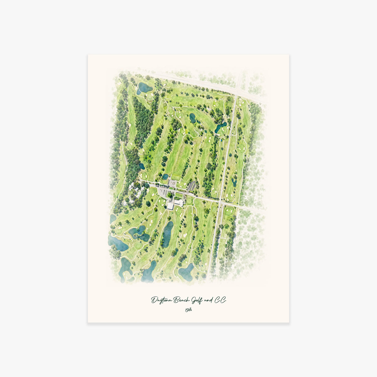 Daytona Beach Golf and C.C. printed artwork