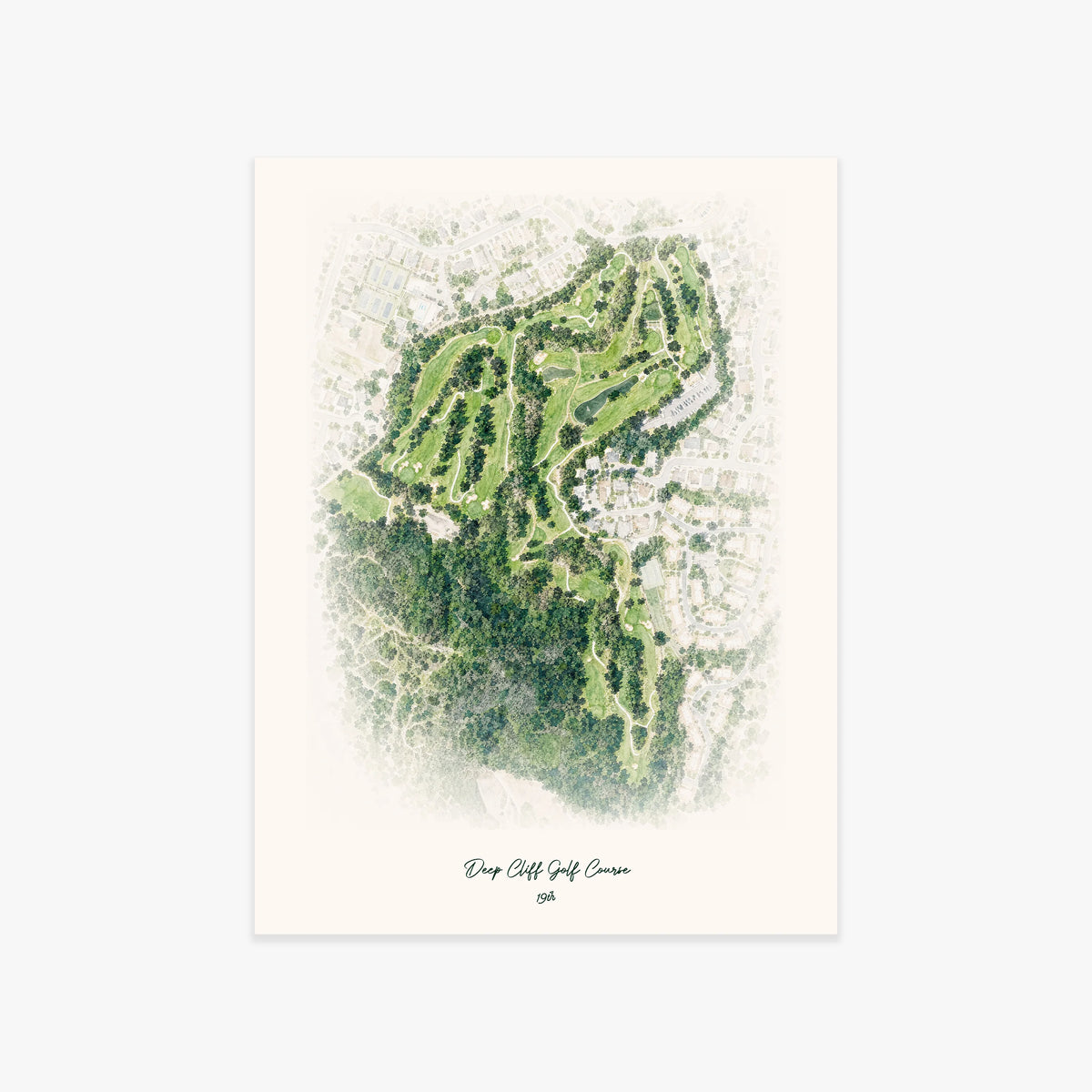 Deep Cliff Golf Course printed artwork