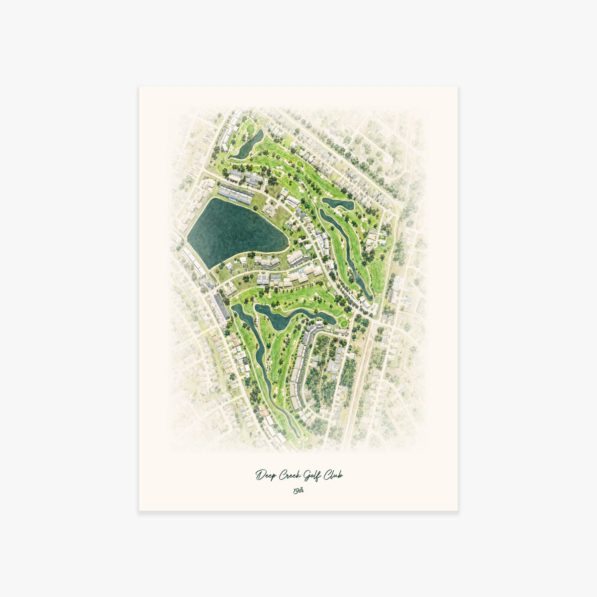 Deep Creek Golf Club printed artwork