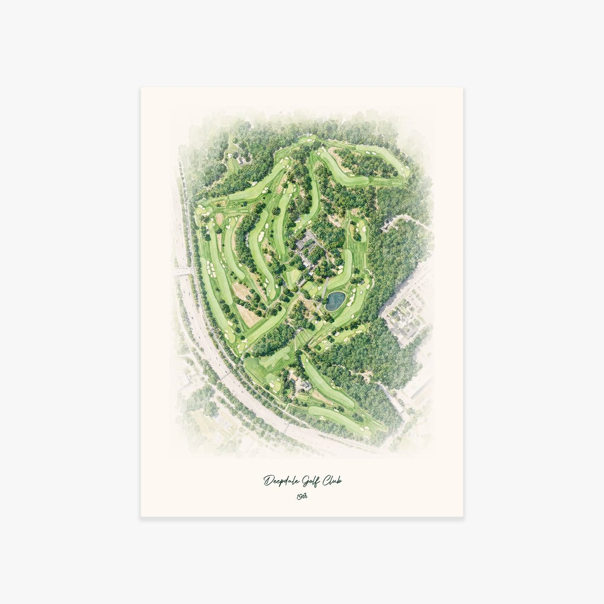 Deepdale Golf Club printed artwork