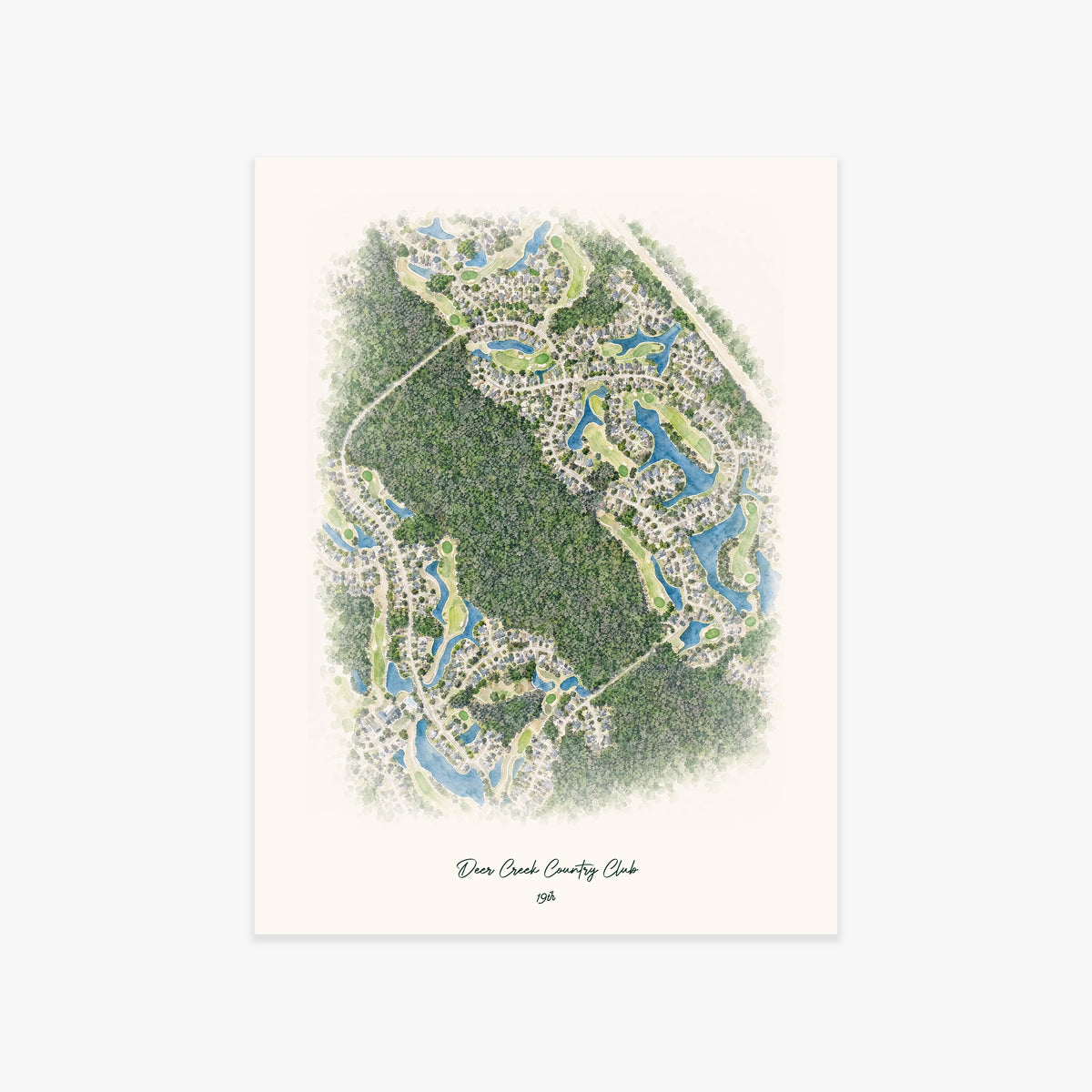 Deer Creek Country Club printed artwork