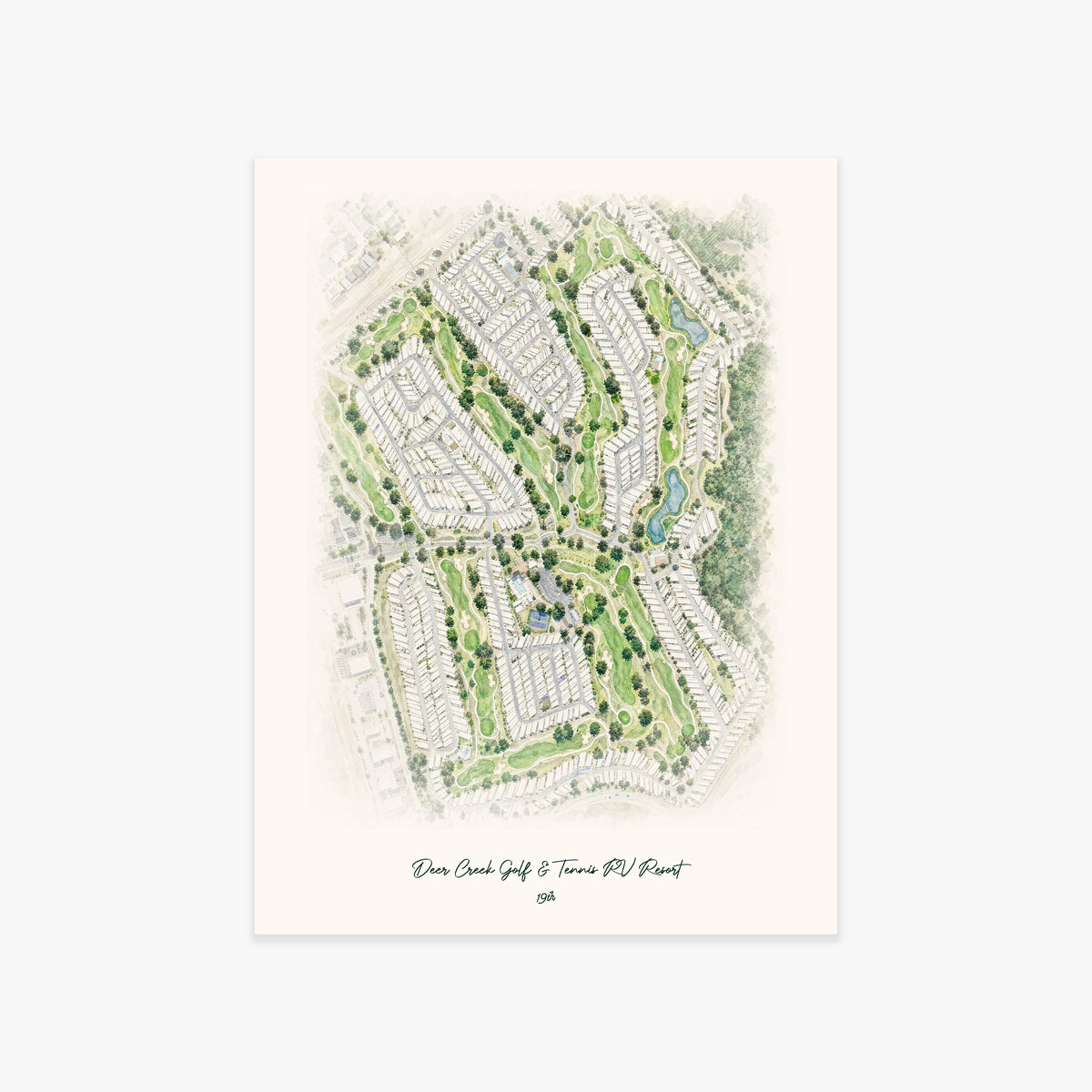 Deer Creek Golf & Tennis RV Resort printed artwork