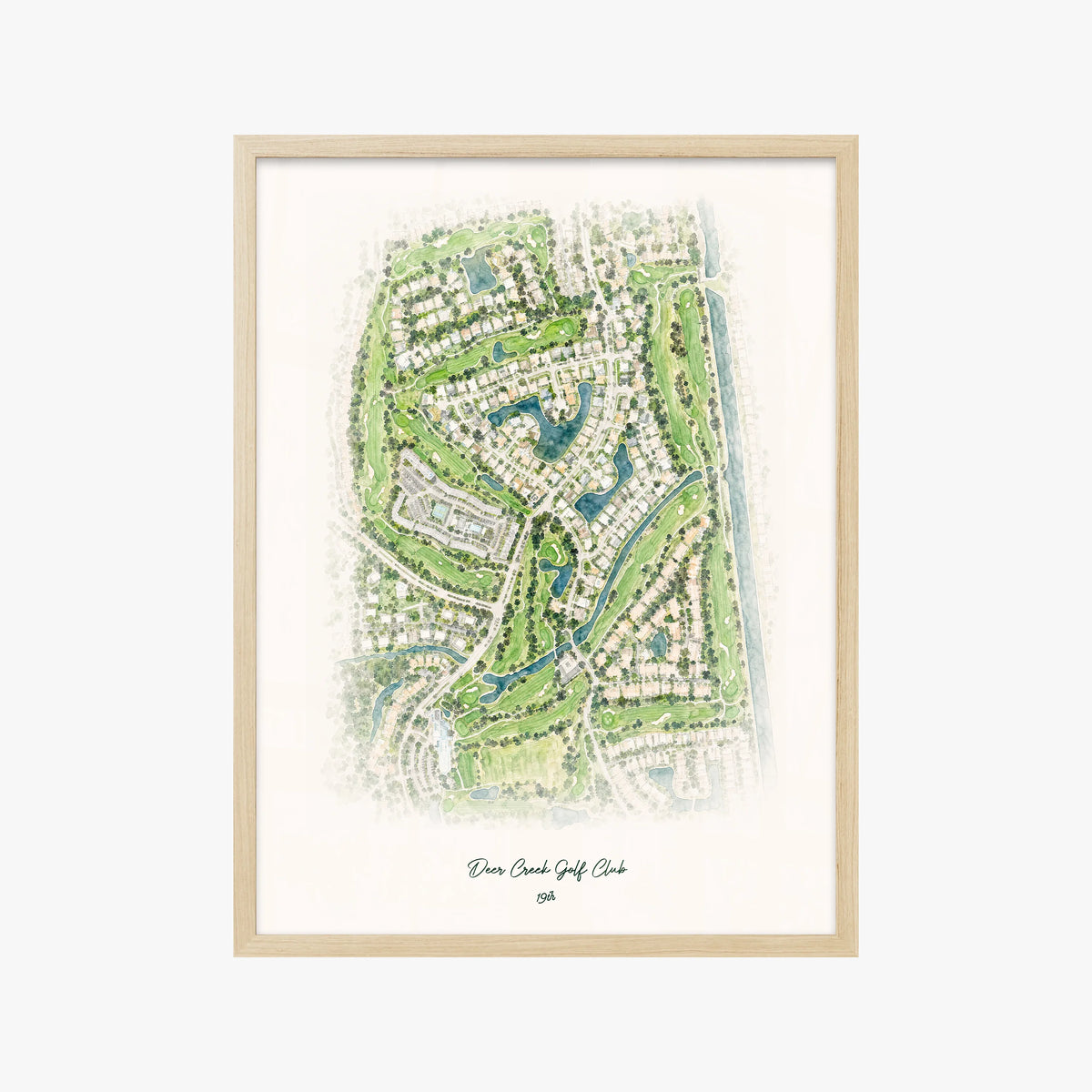 Deer Creek Golf Club wood frame