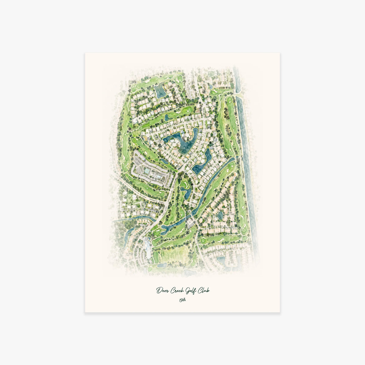 Deer Creek Golf Club printed artwork